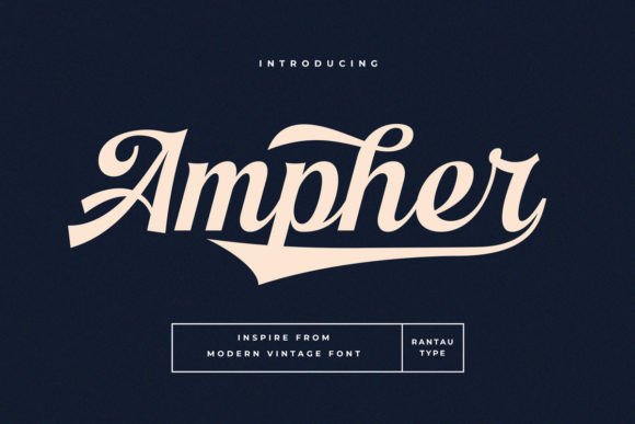 Ampher: A Script Font That Brings Retro Charm to Modern Editorial Design