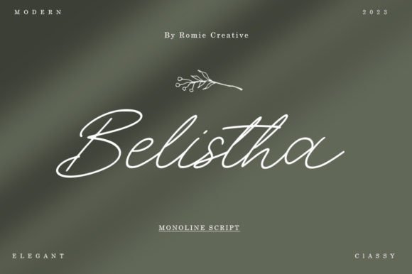 Belistha: A Stylish Monoline Font for Modern Web Design