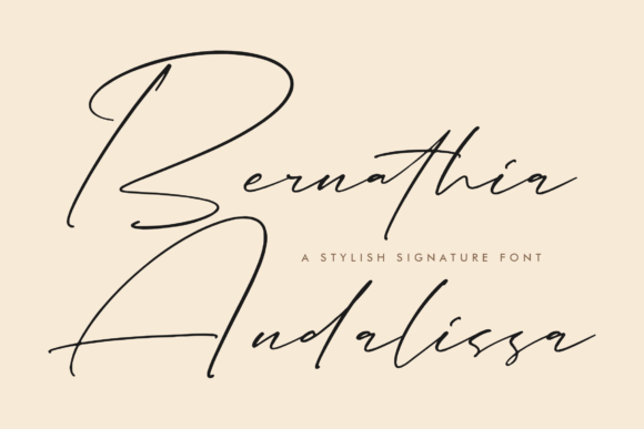 Bernathia Andalissa: A Modern Script Font for Elegant Editorial Design