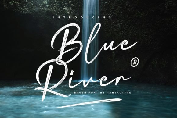 Blue River: A Modern Script Font for Elegant Editorial Design