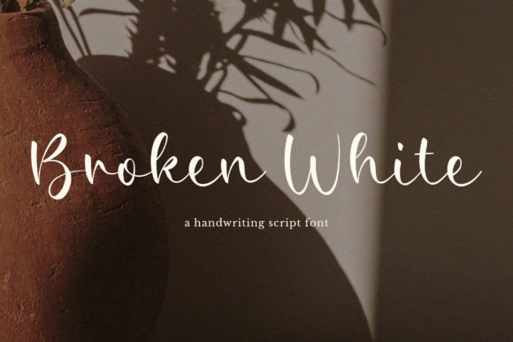 Broken White: A Handwritten Script Font That Brings Charm to Every Maker’s Project