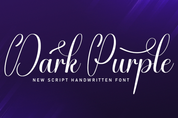Dark Purple Font: Elevating Brand Elegance with a Handwritten Touch