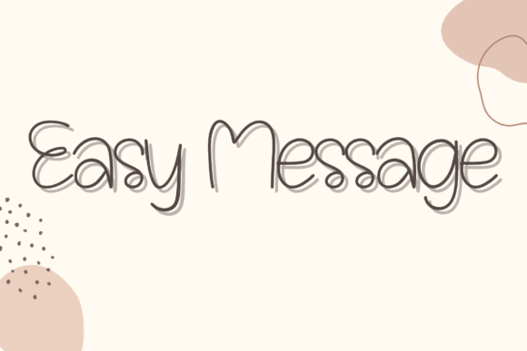 Easy Message: A Handwritten Font That Brings Elegance to Your Craft Designs