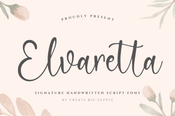 Elvaretta: A Script Font for Editorial Design and Digital Publishing