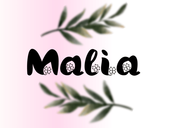 Malia: A Handwritten Font for Creative Web Design and Digital Branding