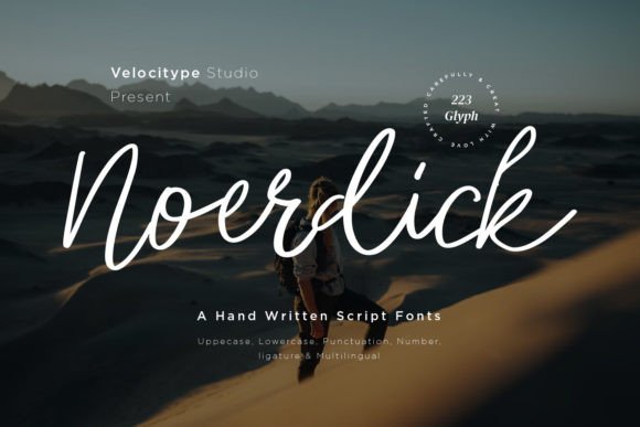 Noerdick: A Modern Script Font for Editorial Elegance