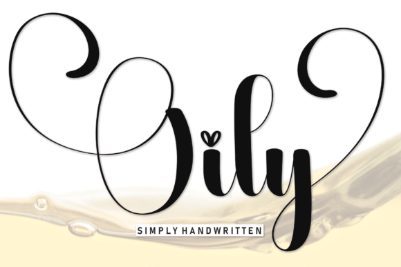 Oily: A Handwritten Font That Adds Elegance to Your Craft Projects