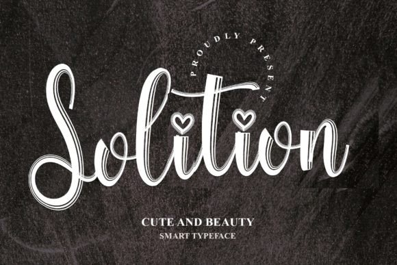 Solition: A Romantic Script Font for Modern Editorial Design
