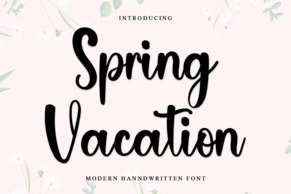 Spring Vacation: A Handwritten Font for Elegant Editorial Design